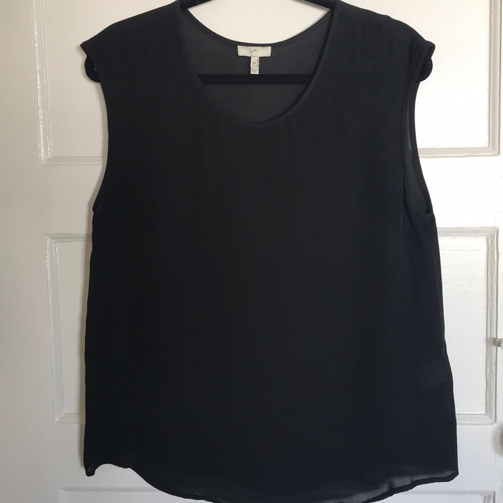 Joie black sleeveless blouse